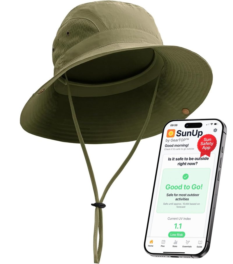 GearTOP UPF 50+ Safari Hats for Women Sun Hats for Men & Women, Mens Bucket Hat Hiking Golf Beach & Fishing Hat for Men