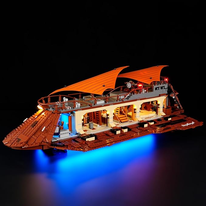 BRIKSMAX 2.0 Light Kit for Lego-Jabba's Sail Barge -Innovative Led Lighting Compatible with Lego Star Wars 75397 - Not Included Model Set