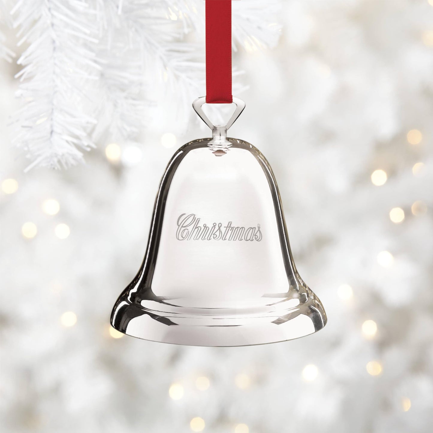 Reed & Barton 329/2 Ringing In The Season Silverplate Bell Ornament, Christmas