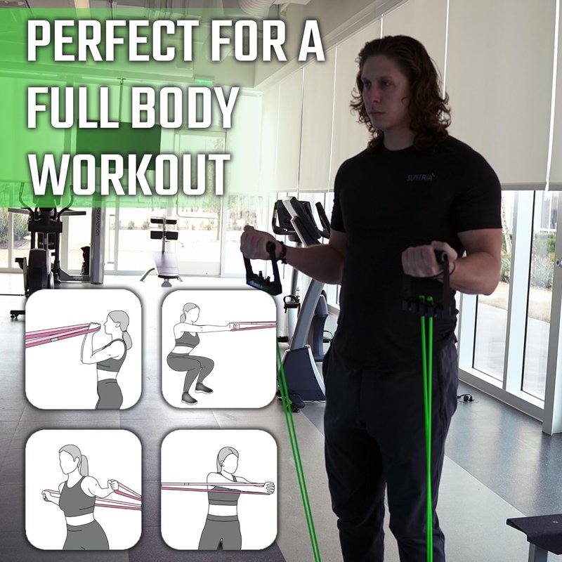 Gorilla Bow Resistance Bands - Heavy-Duty Quick-Lock Exercise Bands for Full-Body Strength Training | Non-Slip Grip, Home Workout Set