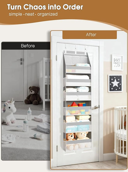 Criusia Over The Door Organizer, Heavy-Duty 6-Shelf Hanging Storage