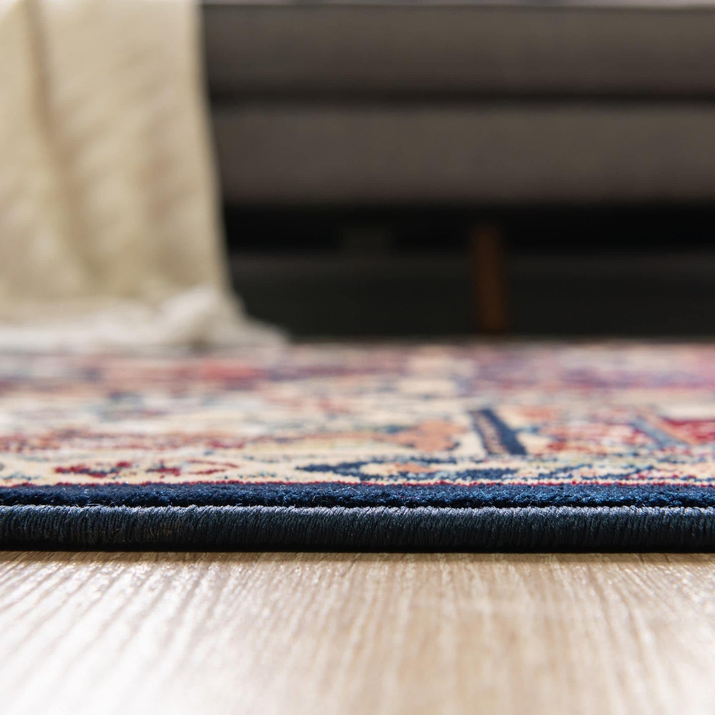 Unique Loom Narenj Collection Area Rug - Birmingham (3' x 13' 1" Runner, Navy Blue/ Blue)