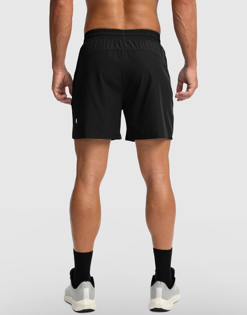 Soothfeel Men's Athletic Running Shorts with Zipper Pocket 5 Inch Quick Dry Tennis Gym Workout Shorts for Men(Black, Medium)