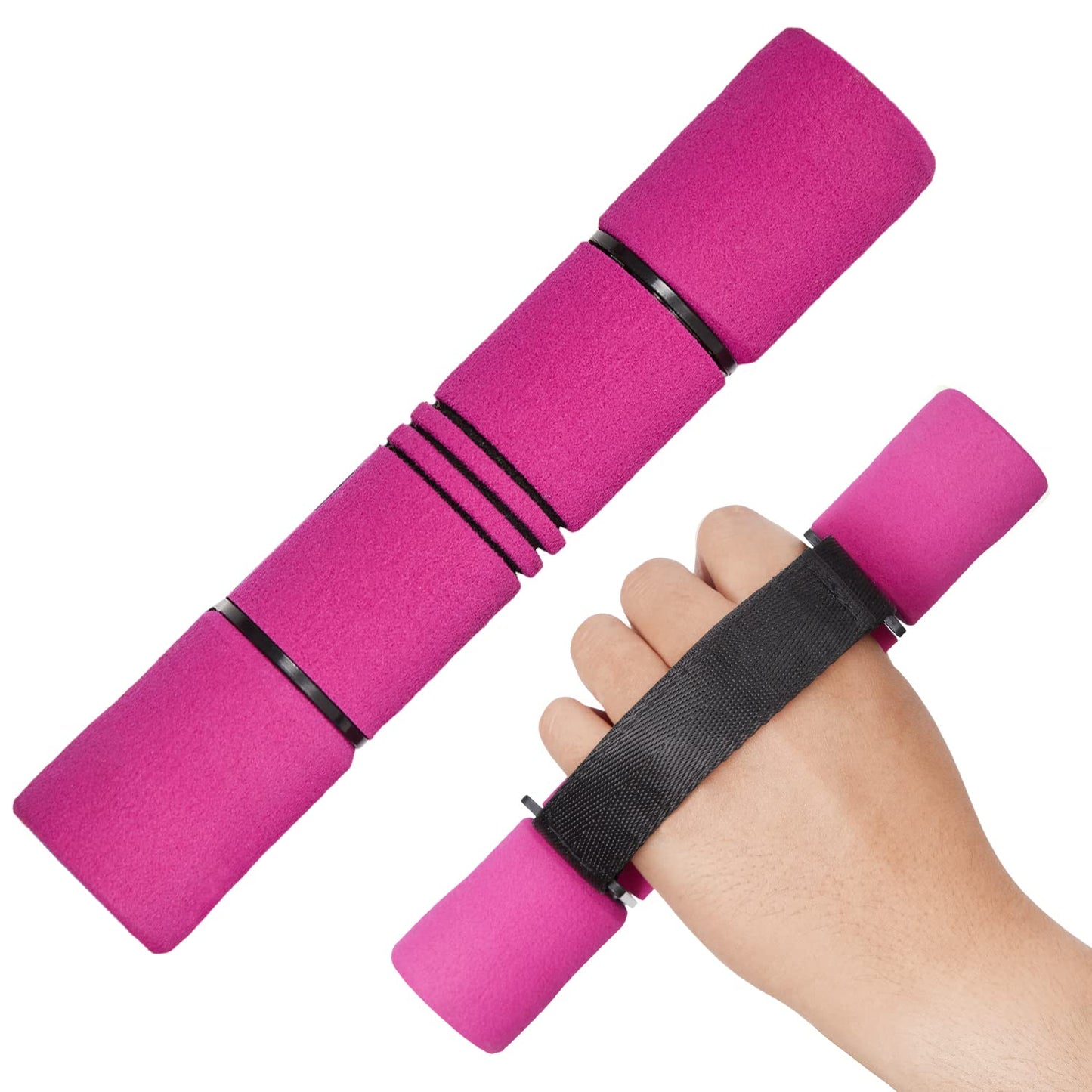 Yes4All Adjustable Dumbbell Hand Weights Set Of 2 Perfect for Women's Walking or Travel Exercise with Adjustable Straps, Foam Cover, and Color Coded Weight (2lbs, 3lbs or 4lbs), Anti Slip