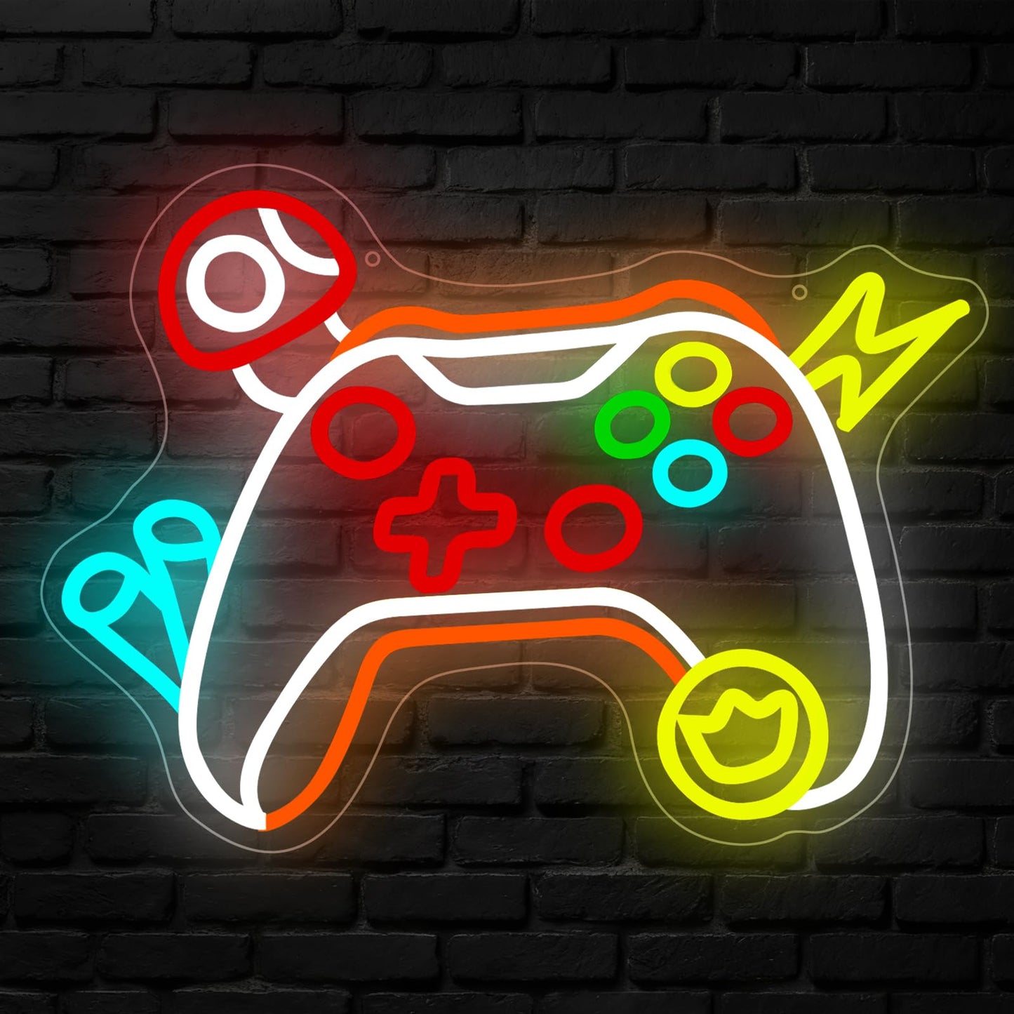 Gaming Zone Neon Sign, Gamepad Shaped Mushroom Led Neon Signs for Game Room Gamer Man Cave Bedroom Wall Decor, Great Gift for Boy Teen