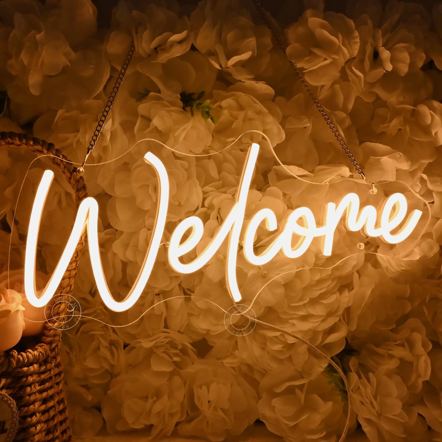 SYLHOME Welcome Led Neon Light Sign Business Open Windows Home Door Wall Sign Decor Bar Pub Store Shop Come In Neon Wedding Birthday Party Sign 15.75" X 6.5" USB