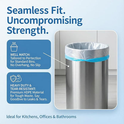 150 Counts 5 Gallon Trash Bags Drawstring