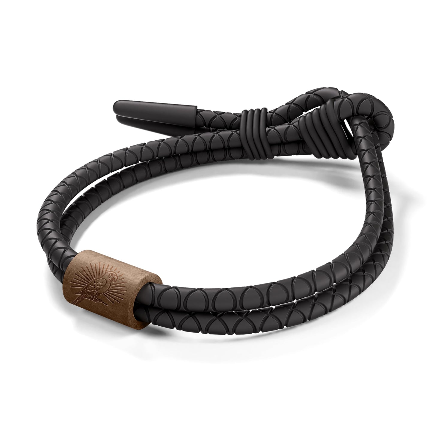 Rowdy Parrot FlexTech Adjustable Silicone Rope Bracelet: Waterproof, Sweatproof, Sunproof, Minimalist Surf, Golf Jewelry for Men - One Size Fits All