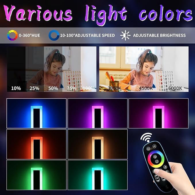 Widened 2 Pack Modern Outdoor Wall Sconces, 31.4inch RGB Dimmable LED Lights, IP65 Waterproof, 10 Colors, 5 Modes, Black Linear Exterior Lighting for Patio, Yard, Garage with Remote Control