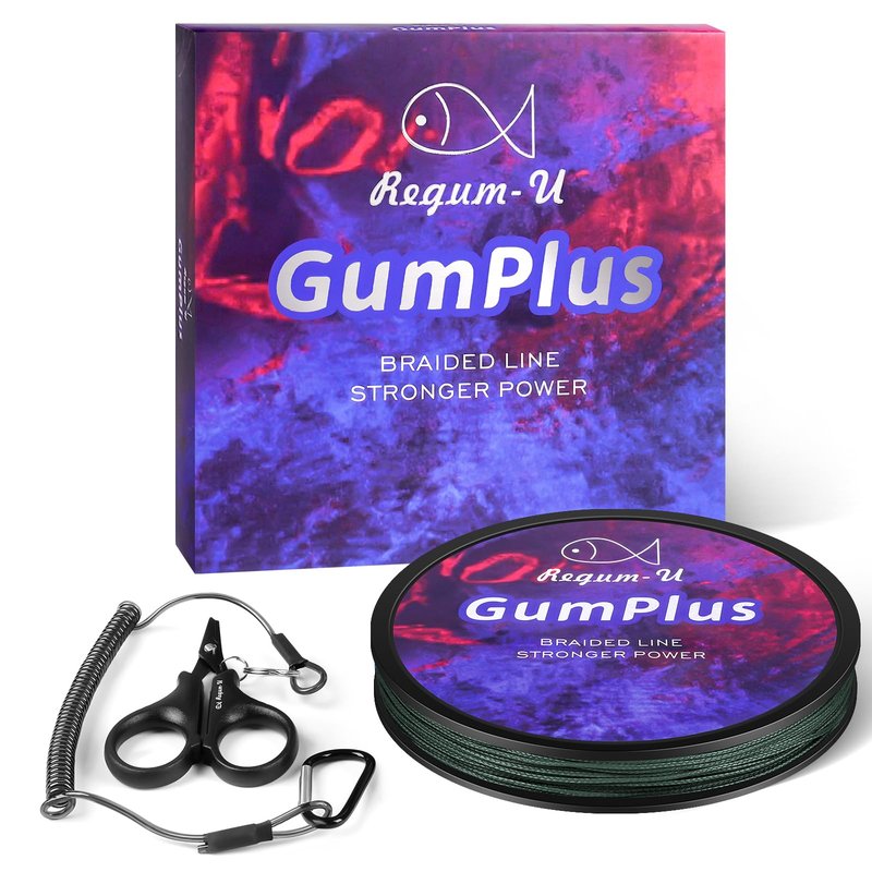 Regum-U GumMAX 150 Yards / 120 LB 8X Braided Fishing Line Abrasion Resistant Superline Zero Stretch & Smaller Diameter Confuse & Never Fade in Saltwater and Freshwater (Dark Green, 120LB-150yards)