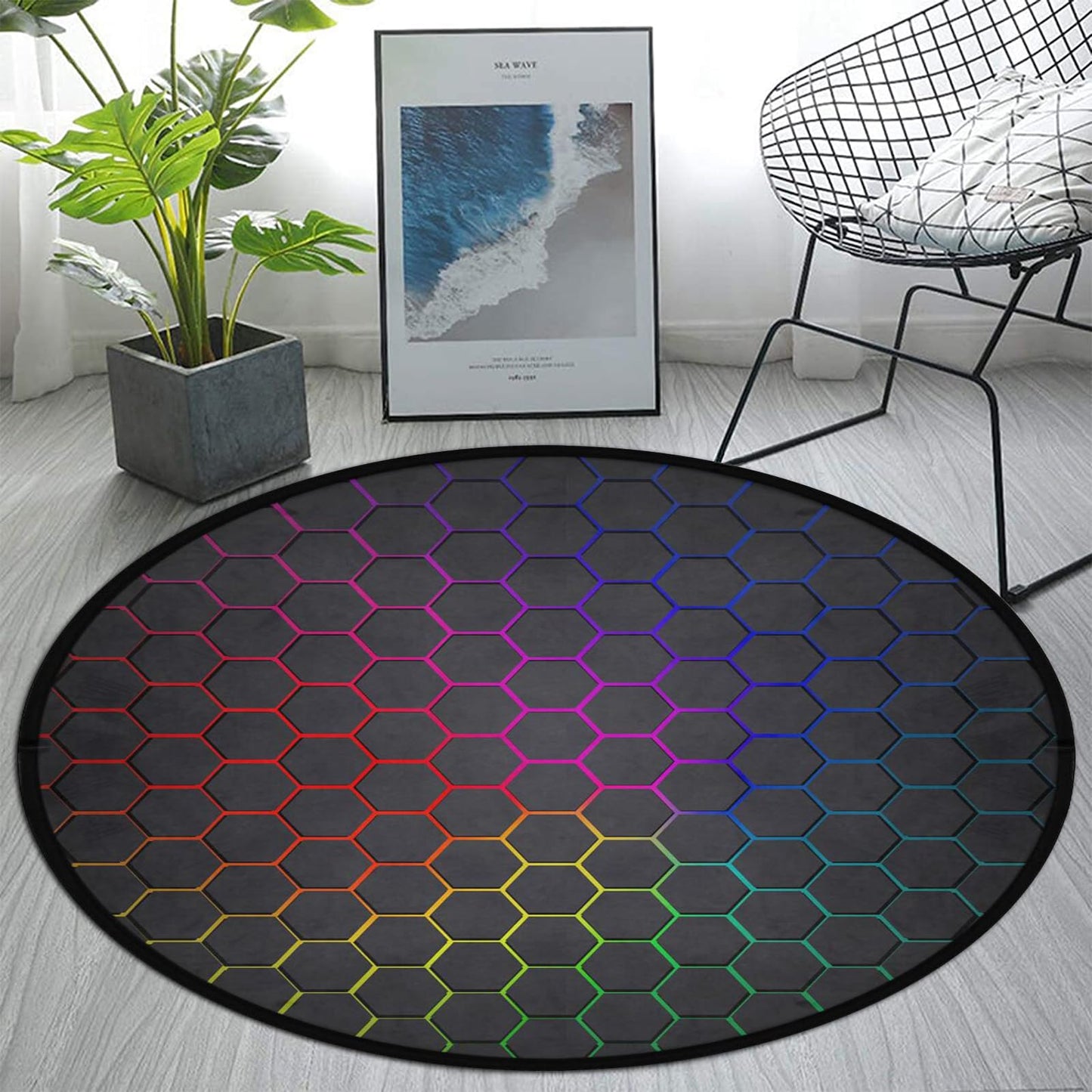 keepcute Gaming Chair Mat 47inch for Hardwood Floor Anti-Slip Office Chair Mat for Hard Floor Carpet Mat Computer Desk Mat Floor Protector for Office Gaming Room 4 ft