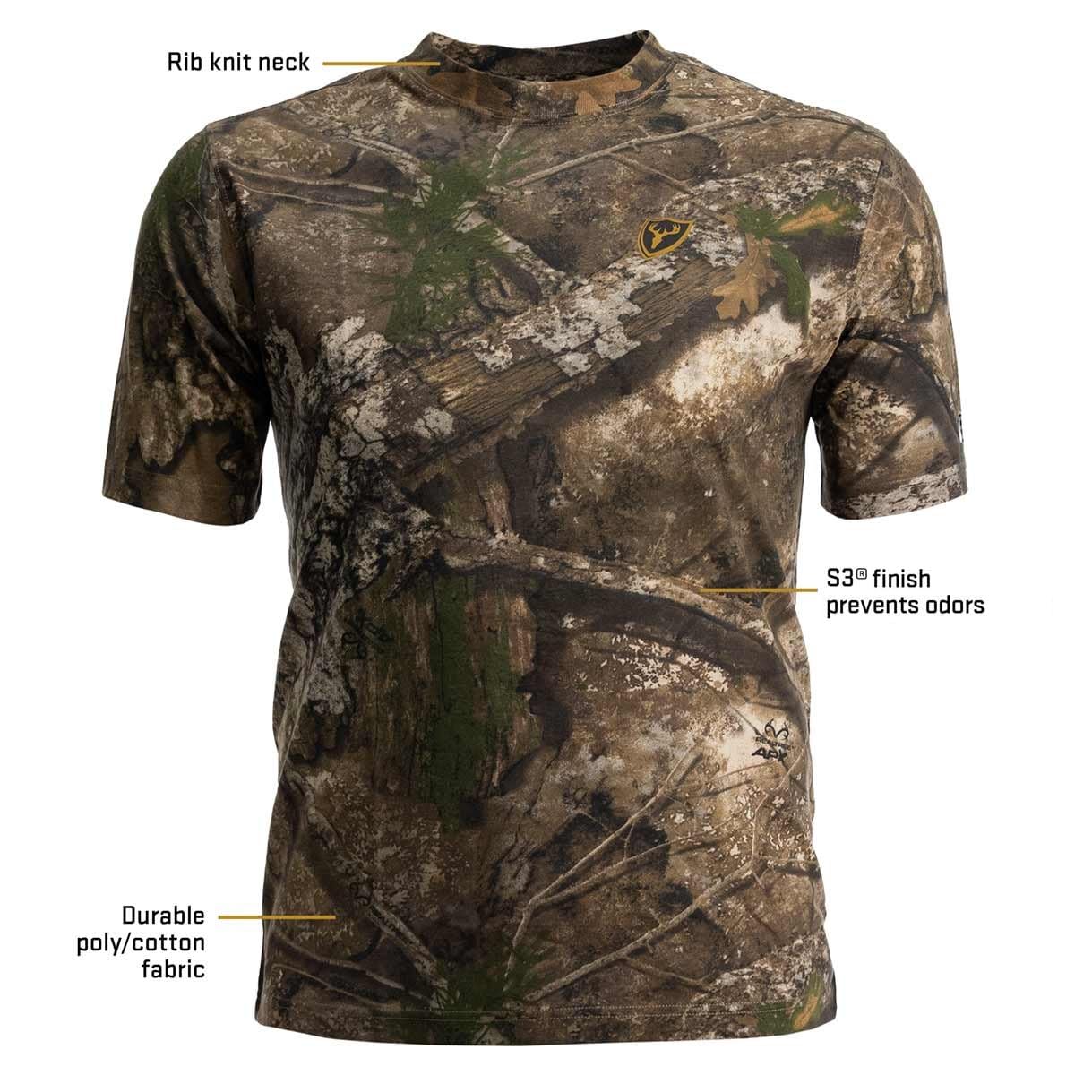 SCENTBLOCKER Fused Cotton Lightweight Short-Sleeve Camo Hunting Shirt for Men