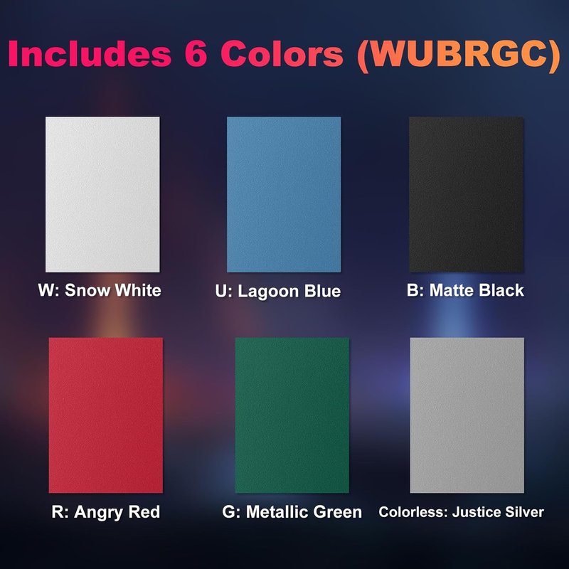 MTG Card Sleeves - 600 Pack Matte Dual-Sided Protectors | Opaque Back, Smooth Shuffle, Tear-Resistant, 6 Colors