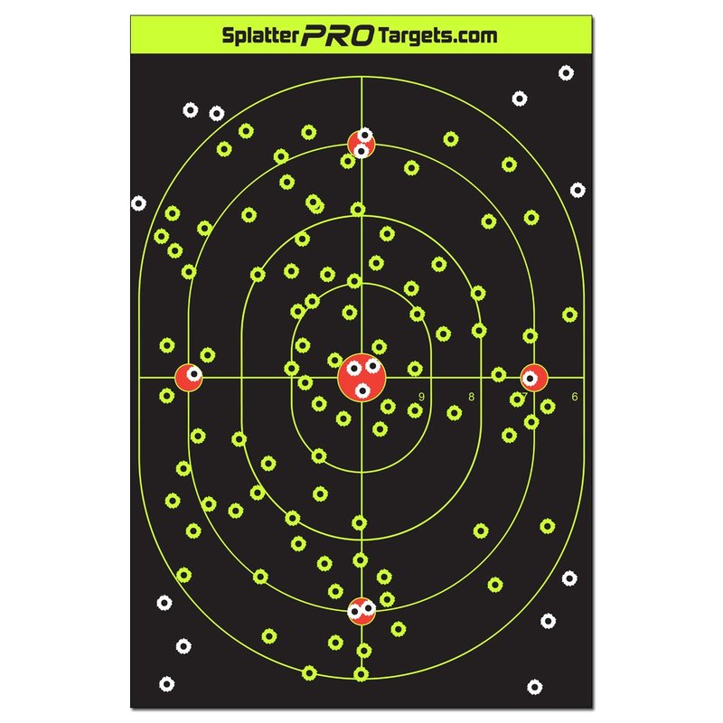 12x18 Splatter Targets. Shots Burst with a Bright Splatter Upon Impact. Instantly See Your Shots. (10)