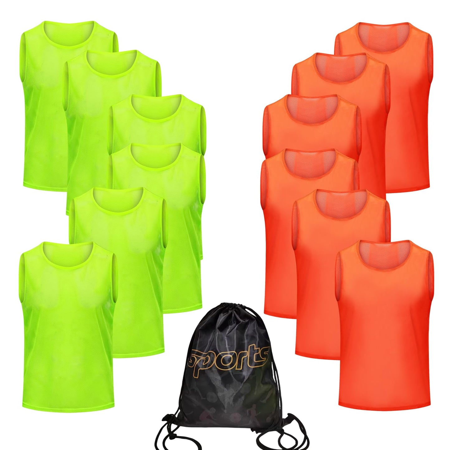 PULUOMASI 12/24/48PCS Pinnies Youth Team Pennies for Sports Kids Adults