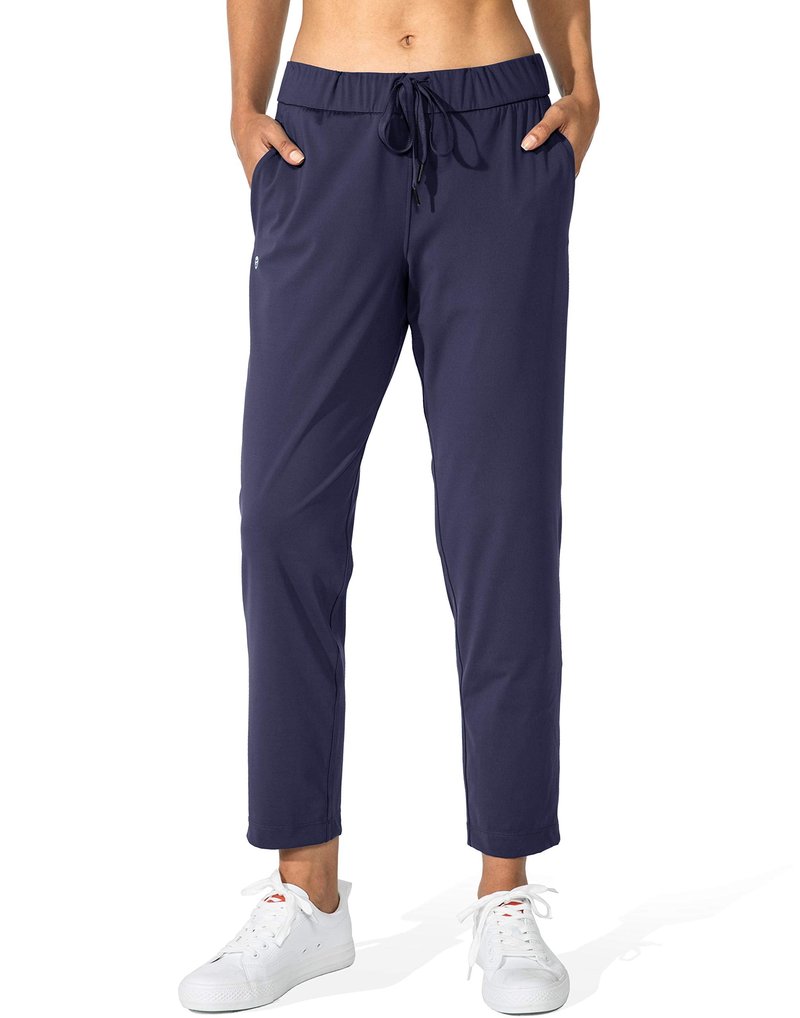G Gradual Women's Pants with Deep Pockets 7/8 Stretch Sweatpants for Women Athletic, Golf, Lounge, Work (Navy, XX-Large)