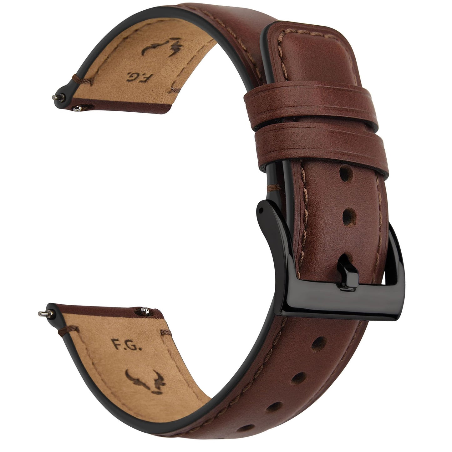Fullmosa Watch Bands,18mm 19mm 20mm 22mm 24mm 26mm Quick Release Leather Watch Band Strap - Burnished Leather Watch Band Vintage Wristband