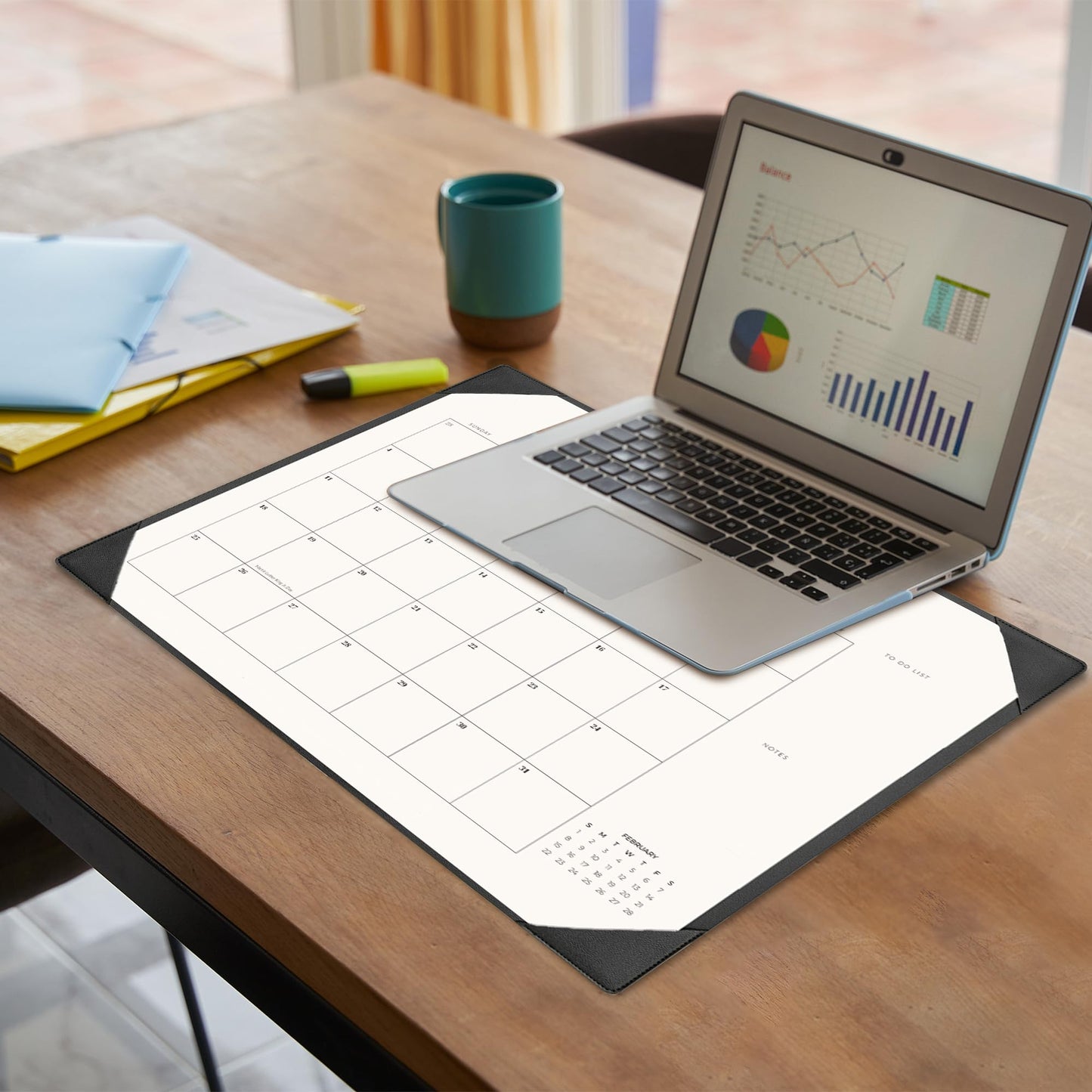 Desk Calendar 2026-2027 with Desk Mat – 22" x 17" Large Desk Pad Calendar Runs from January 2026 to June 2027, Office Supplies Desktop Monthly Calendar for Home & Office
