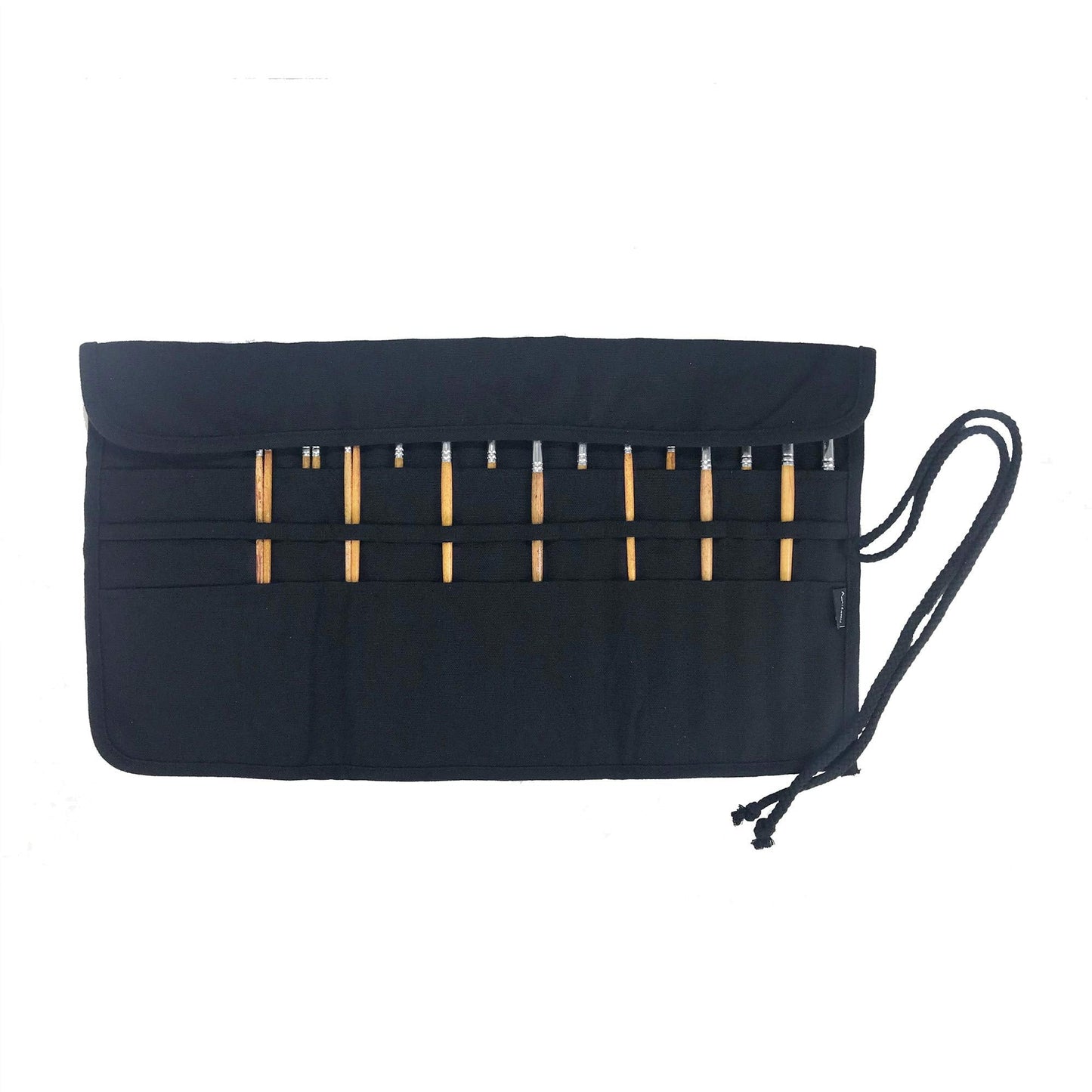 30 Pockets Artist Paint Brush Holder, Canvas Roll Up Case Bag & Storage Organizer Pouch Case- Store Brush, Pens Tools