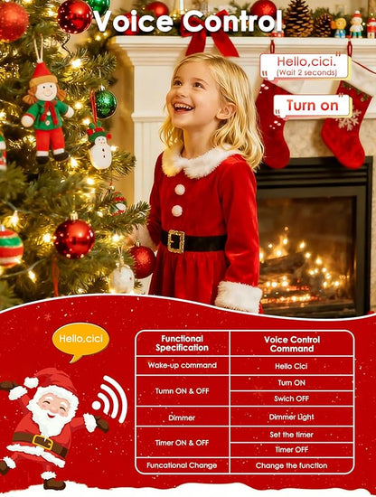 Voice Control Connectable 2PK 164FT 400LED Christmas String Lights Indoor Outdoor with Remote | Smart Twinkle Fairy String Lights 12 Modes & Timer for Xmas Tree Decor (Warm White)