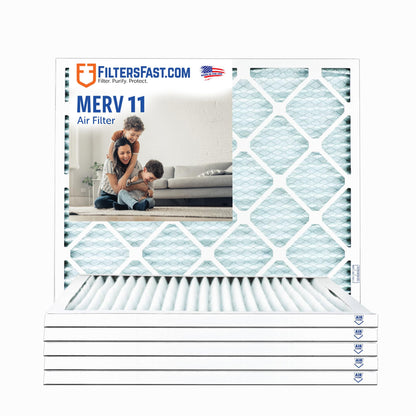 Filters Fast 30x30x1 Air Filter MERV 11, 1" AC Furnace Air Filters, Made in the USA, Actual Size: 29.5"x29.5"x0.75, 6 Pack