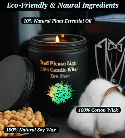 Christmas Candles for Men,Christmas Gifts from Kids, Birthday Xmas Holiday Candle Gifts for Dad,Spice Woody Scented,Perfect for Xmas,New Year,Winter Décor,Over 40 Hours,100% Soy Wax