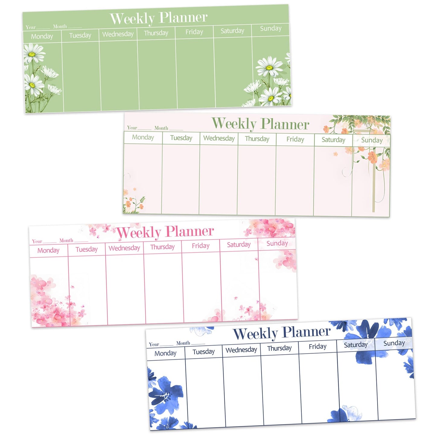120 Sheets Weekly Planner Notepad Weekly Calendar Pad 3.8x10 Inch-To Do List Notepad Desk Schedule Planner for Student Habit Tracker Reminder Office School