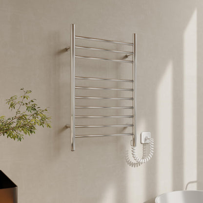 HEATGENE Towel Warmer Wall-Mounted Hardwired Heated Towel Rack Hot Towel Bar Brushed