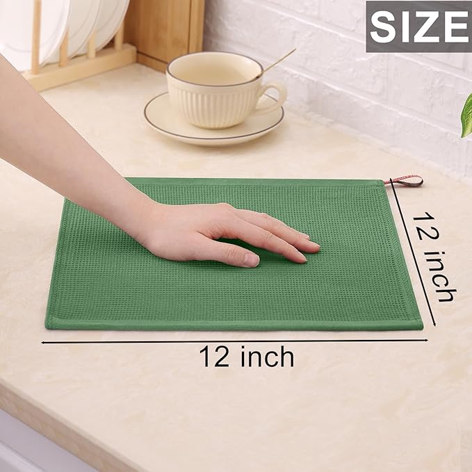 Homaxy 100% Cotton Waffle Weave Dish Cloths