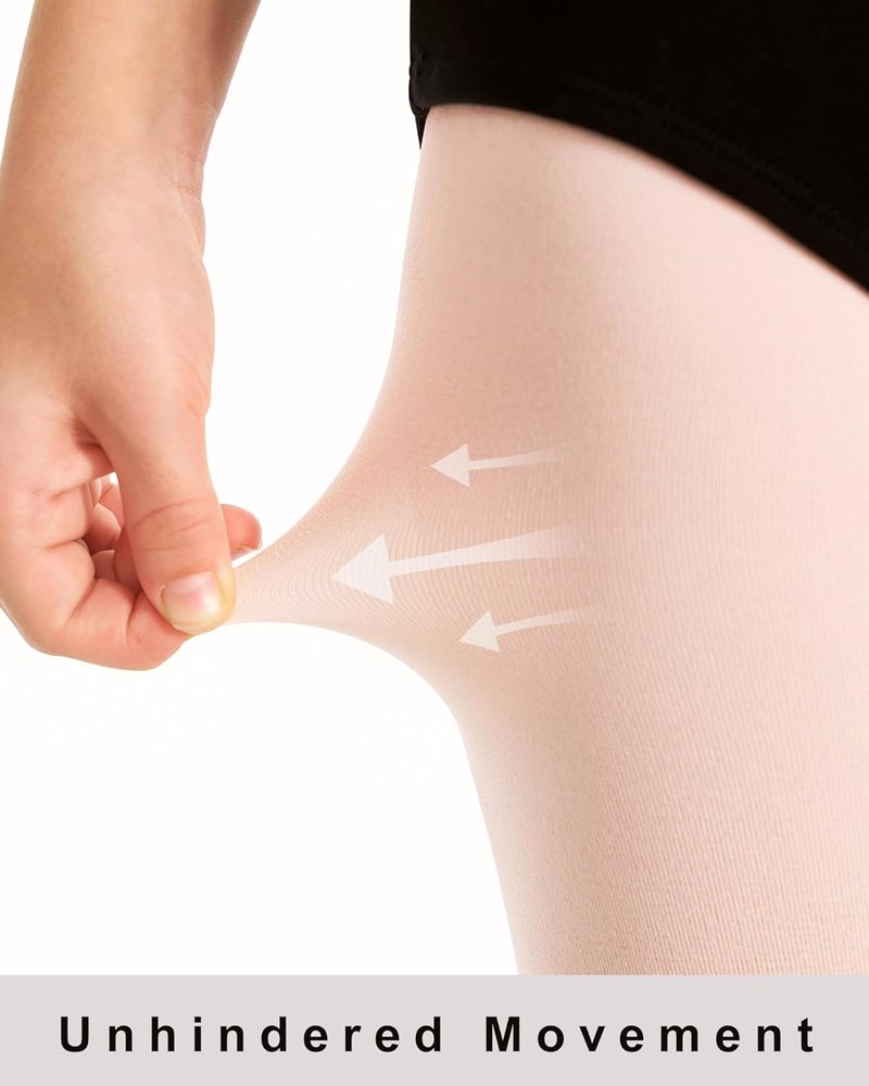 Ultra Soft Footless Dance Tights for Girls - Perfect for Ballet, Gymnastics & School | Toddler to Big Kid Sizes