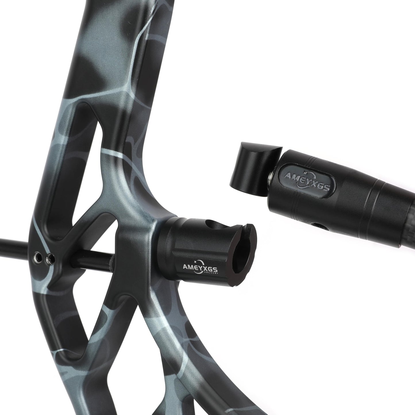AMEYXGS Archery Quick Disconnect Matte Black 0/5/8/10 Degree for Compound&Recurve Bow Stabilizer Hunting or Target Practice (8 Degree)
