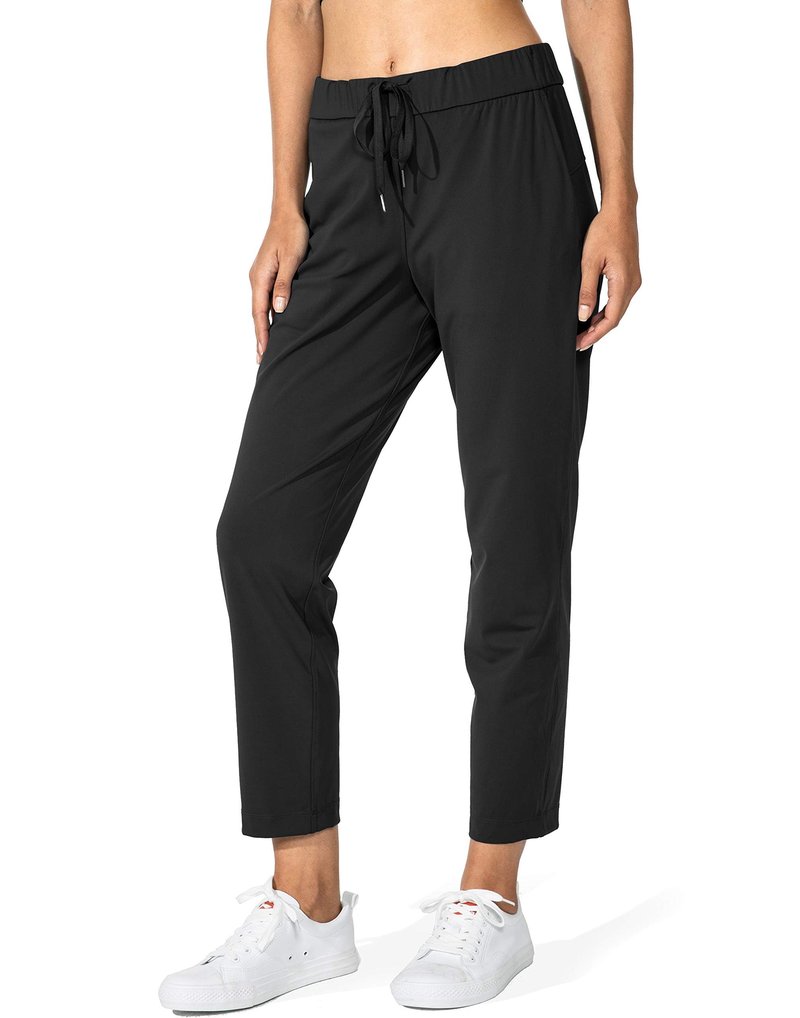 G Gradual Women's Pants with Deep Pockets 7/8 Stretch Sweatpants for Women Athletic, Golf, Lounge, Work (Black, XX-Large)