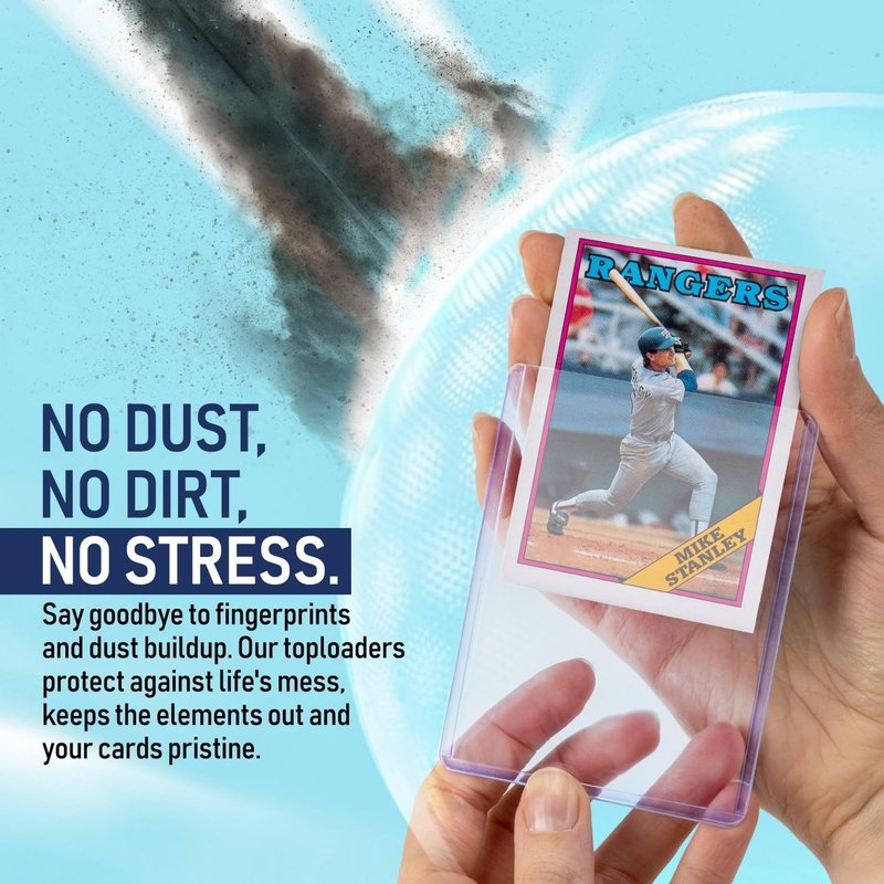 Premium Seamless 20PT Top Loaders - Thick Card Holders for Trading Cards | Hard Plastic Sleeves, 360PT Size