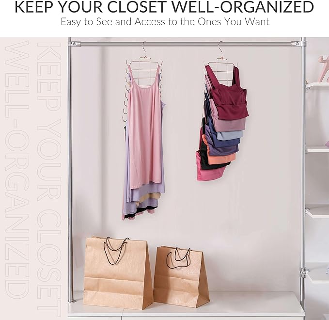 ZEDODIER 3 Pack Tank Top Hanger Space Saving, Bra Hangers