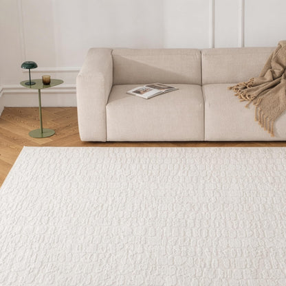 Revival Rugs Reverb 8'x10' Area Rugs for Living Room Bedroom Dining Room - Washable, Oeko-TEX Certified, Modern, Ivory