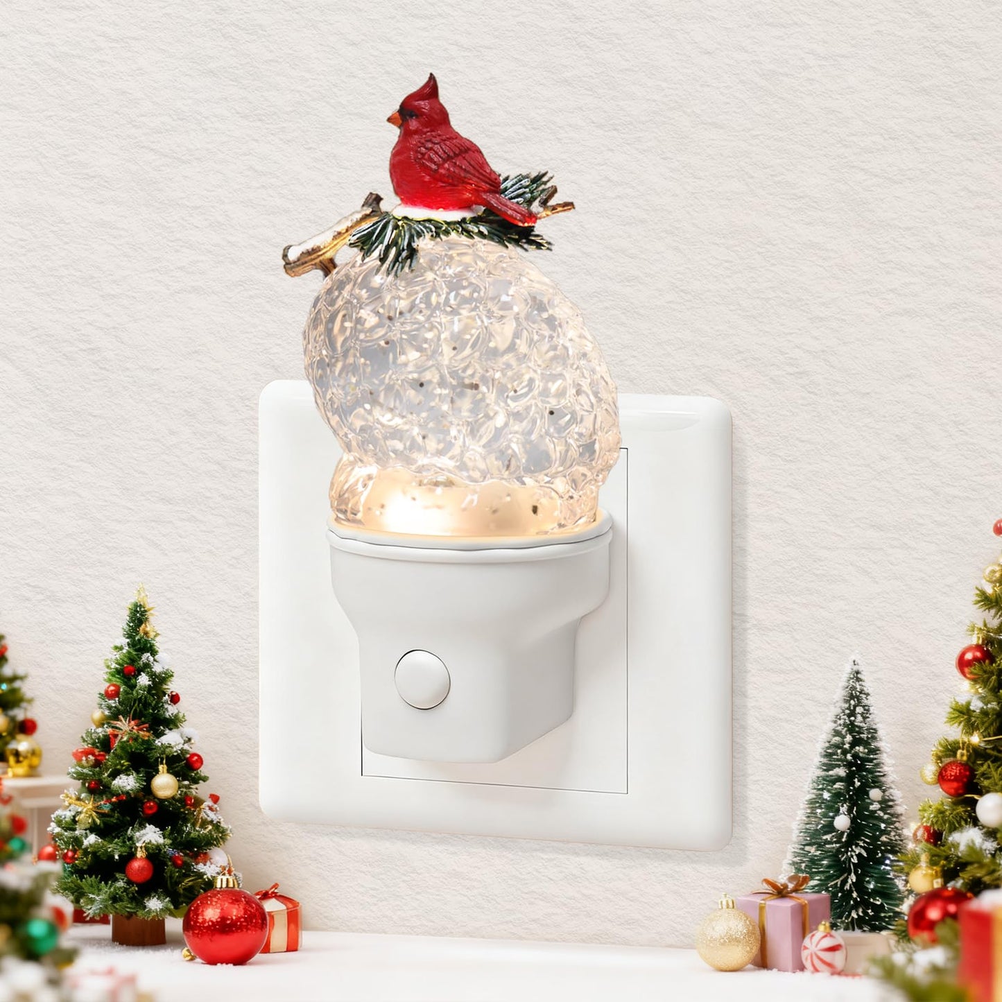Yuxelulmai Christmas Night Light Plug into Wall Swirling Glitter USB Portable Christmas Decorative Night Light Decoration for Kids Adults Bedroom Kitchen Living Room Holiday Decor (Pinecone)