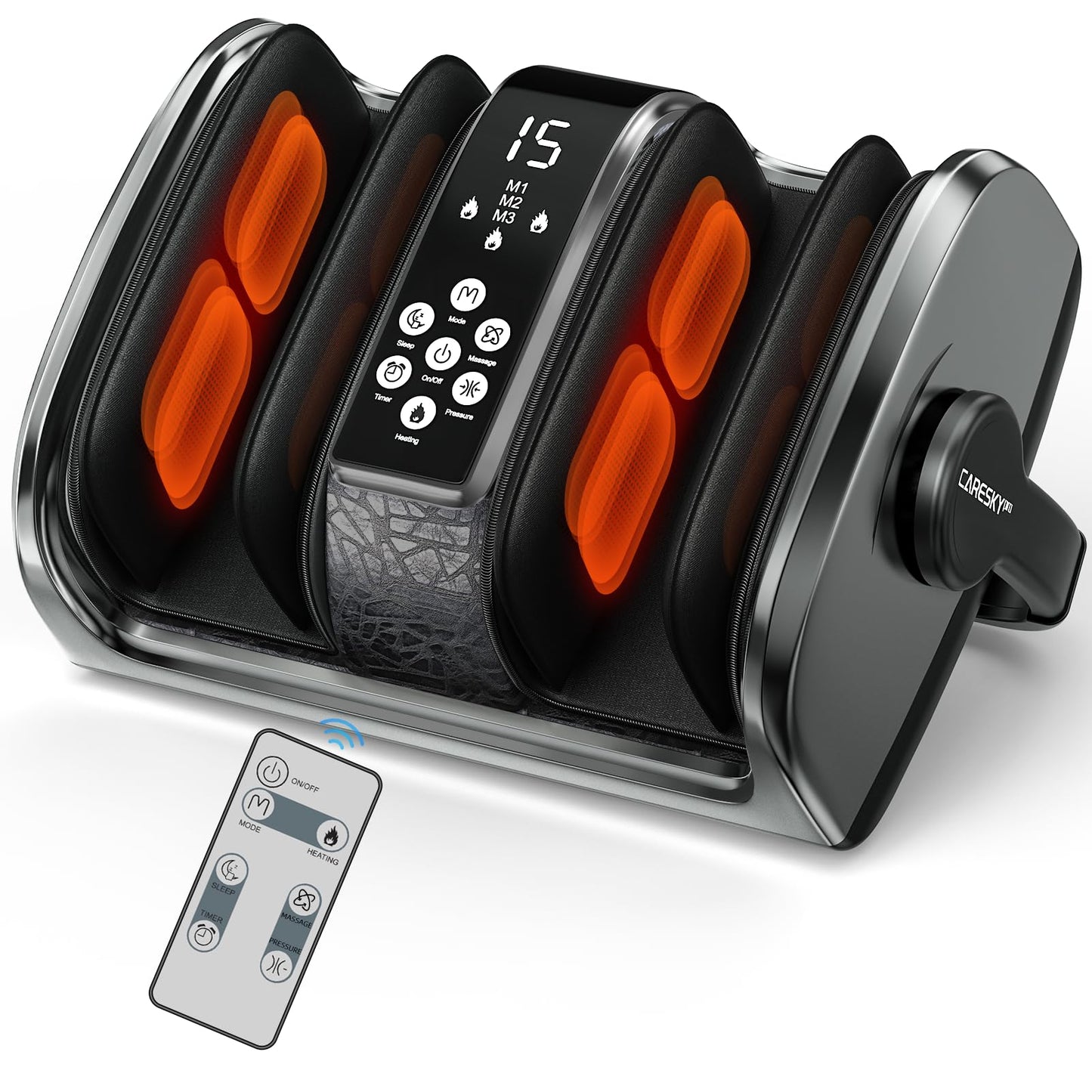 FSA Eligible HSA Items, Shiatsu Foot Massager for Neuropathy and Pain Relief, 3 Heat Therapy, 5 Intensity Deep Kneading, Rolling for Calf-Feet-Arm Relaxation, Plantar Fasciitis