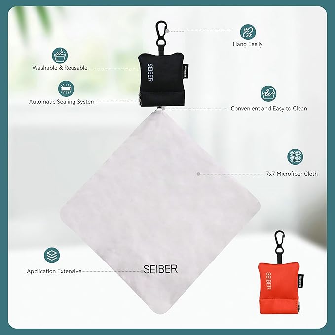 SEIBER Eyeglass Cleaning Microfiber Cloth -