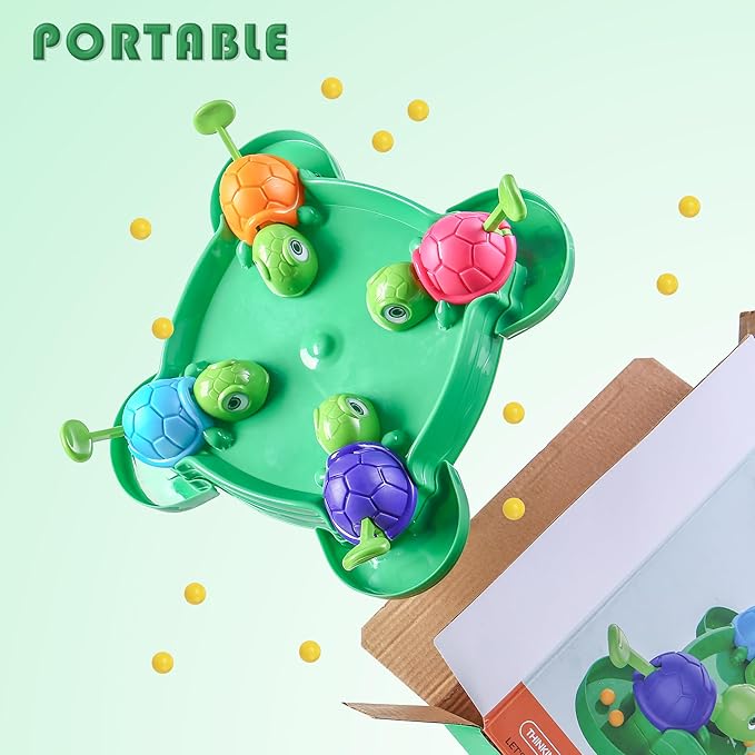 Hungry Turtle Chess Board Game Hungry Box Game Turtle Eating Beans Chessboard Game Party and Party Family Toys Toys 2-4 Person (72 Beans)