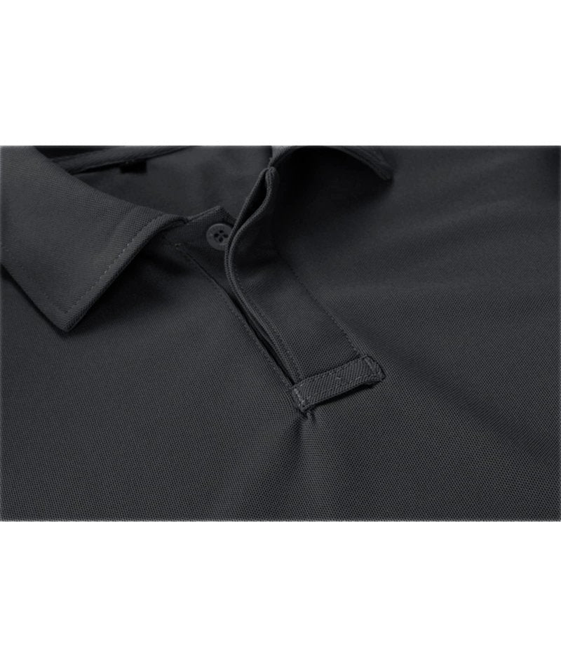 ZITY Mens Polo Shirt Short Sleeve Sports Tactical T-Shirt Athletic Golf Polos Daily Casual Stylish Collared Shirts for Men Dark Grey 5X-Large