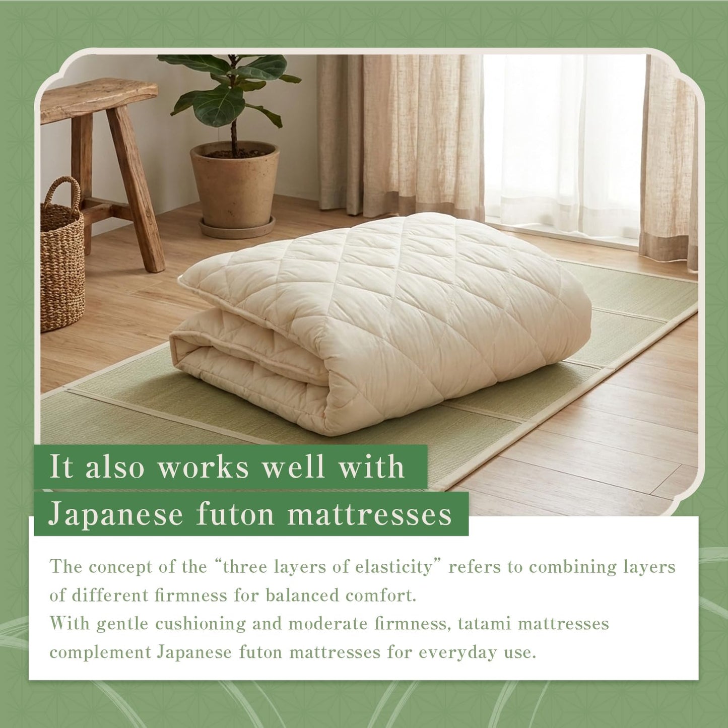 Tatami Mat – Foldable Japanese Tatami Mat Igusa Mattress, Rush Grass Floor Sleeping Futon, Meditation Yoga Zen Tatami, Full XL by BJDesign