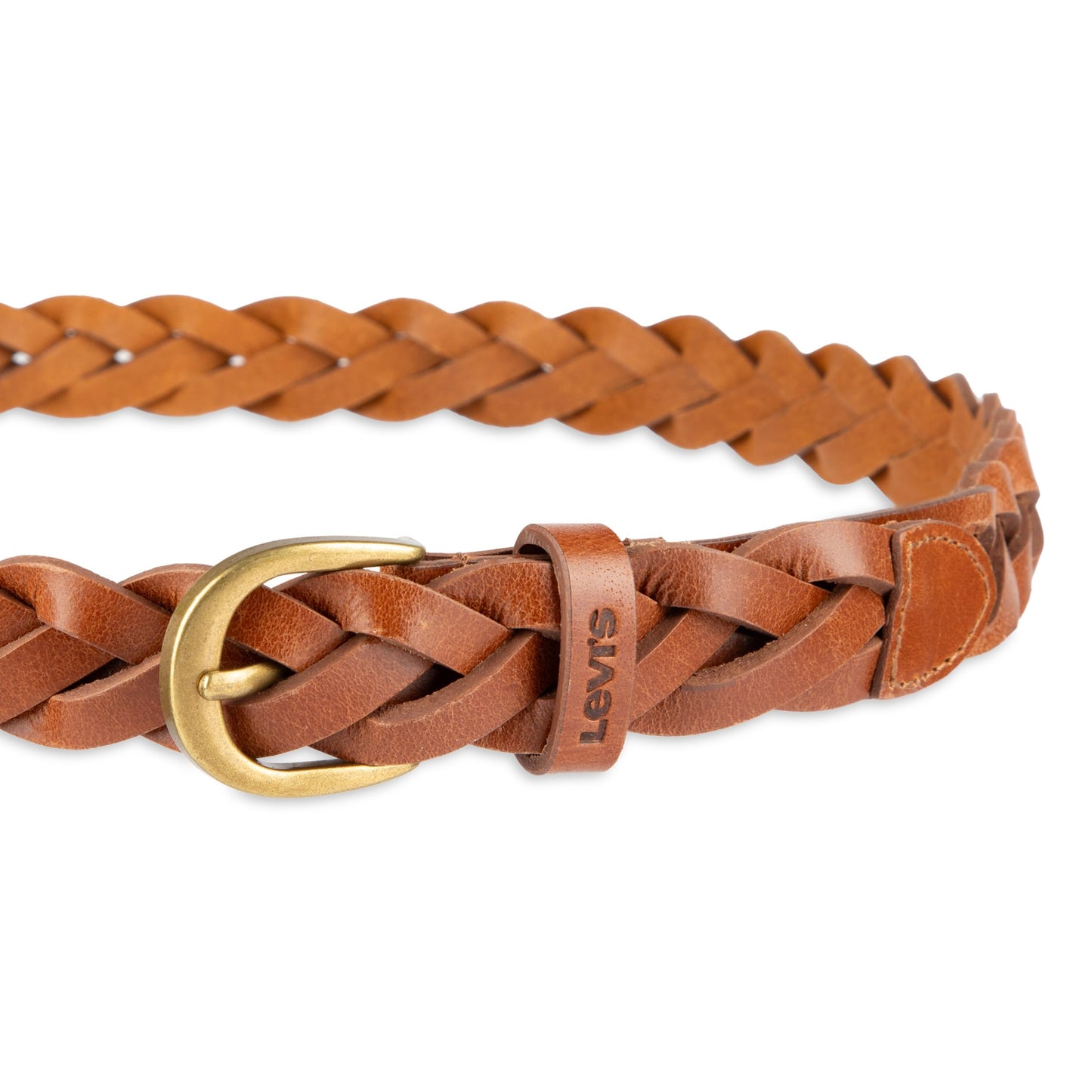 1" BRAID W/HARNESS BUCKLE AND LOGO LOOP LEATHER BELT