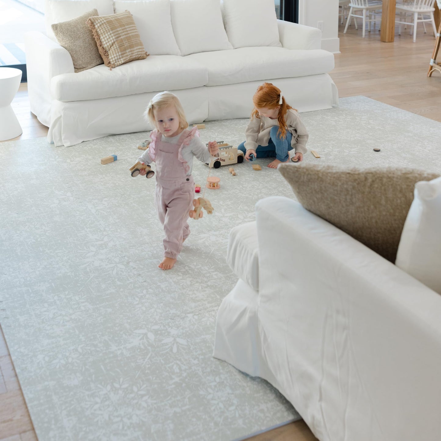 Little Landings Baby Play Mat for Floor - Eden (6x8ft) - Premium EVA Foam Play Mat for Babies & Toddlers (Ages 0-5+) - Non-Toxic Playmat for Tummy Time, Crawling & Playroom - Stylish & Comfortable