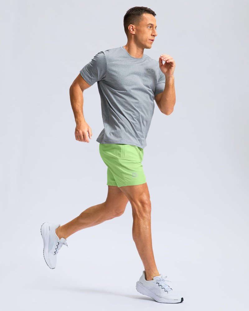 G Gradual Men's Athletic Running Shorts with Zipper Pockets Quick Dry 7"/ 5"/ 9" Workout Gym Shorts for Basketball Hiking(Mint Moment,9L)