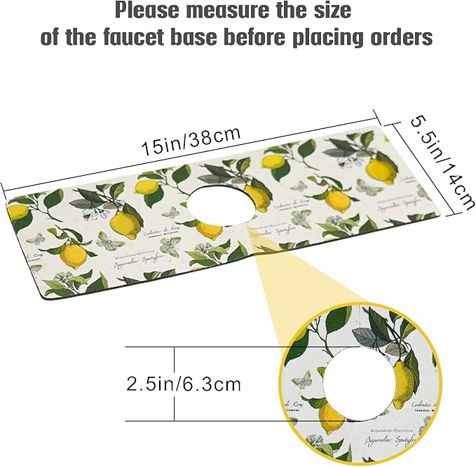 Sink Faucet Absorbing Mat, 2 Pack Drying Mat Around Faucet Sink Splash Guard