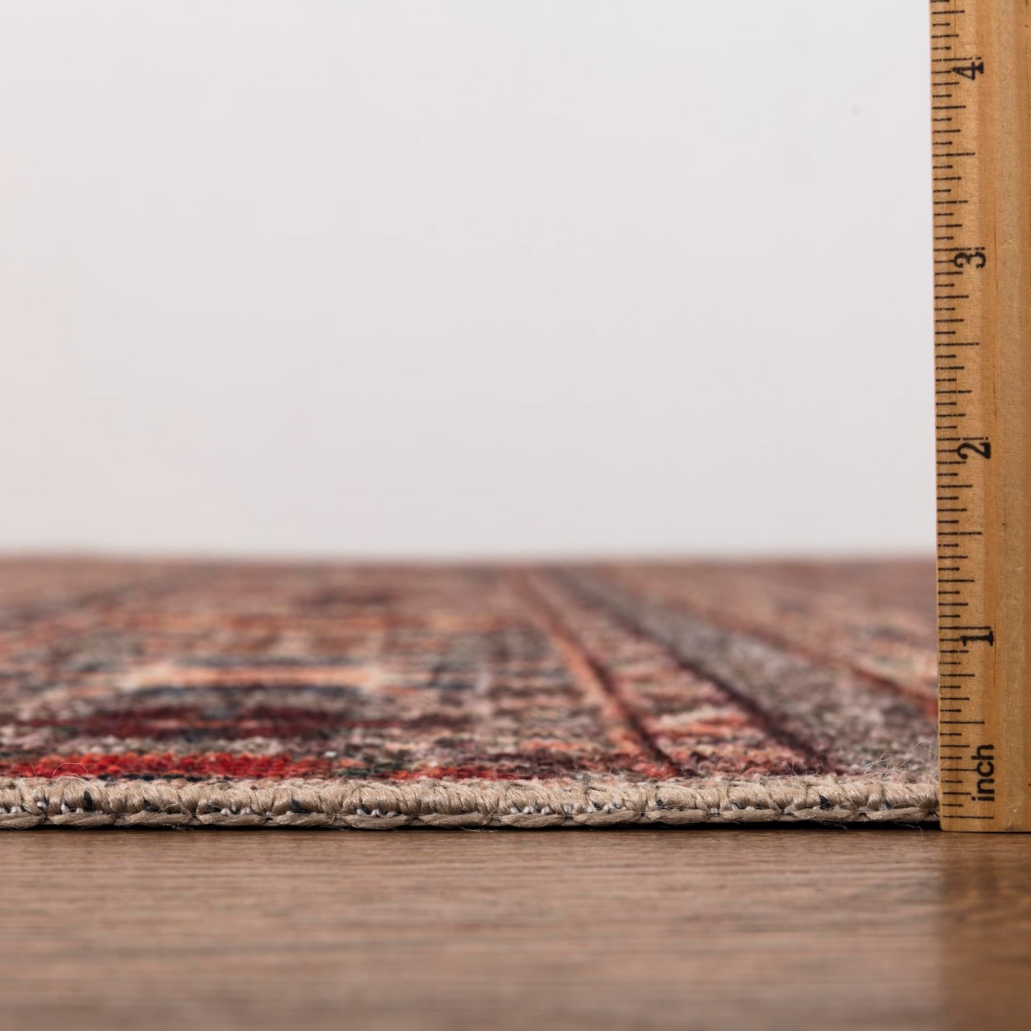 Keen Home Design 5x7 Rug - Machine Washable Area Rug with Non-Slip Backing, Ideal for Living Room, Dining Room, Bedroom - Vintage, Easy Clean, Durable, Low Pile Rug - (5' x 7')