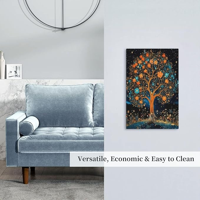 Magical Life Tree in Night Sky Light Switch Covers No Device Wall Plate 1 Gang Decorative Blank Switchplate Electrical Faceplate for Farmhouse Living Bedroom Decor