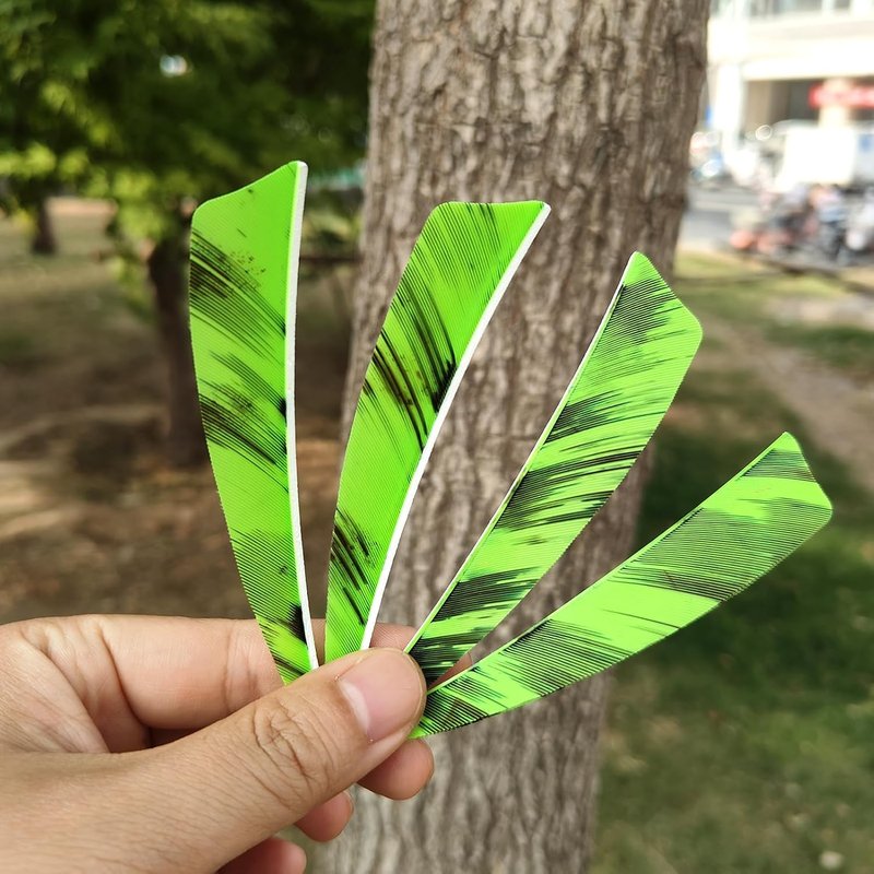 Natural Turkey Fletchings - 36pcs 4-Inch Shield Cut Real Feathers for Archery | Right Wing Vanes