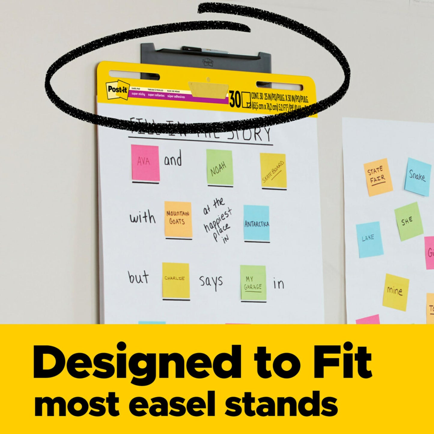 Post-it Super Sticky Mini Easel Pad, 15 x 18 Inches, 20 Sheets/Pad, 6 Pads, White Premium Self Stick Flip Chart Paper, Great for Virtual Teachers and Students (577SS)