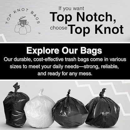 45 Gallon Garbage Trash Bag 40X46" 1.5 Mil Black 100 Count Can Liner Bulk 40